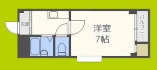 トルネード南住吉【6階】の間取り