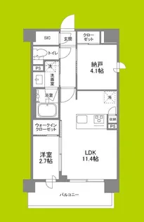シーズンフラッツ新大阪SOUTH【6階】の間取り