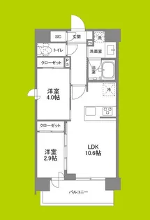 シーズンフラッツ新大阪SOUTH【10階】の間取り