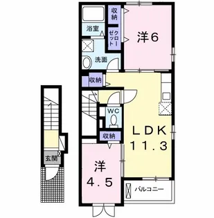 パーク サイド エックス ?【2階】の間取り