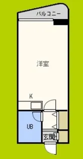 喜六ハイツ【4階】の間取り