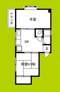 エトワール住之江【4階】の間取り