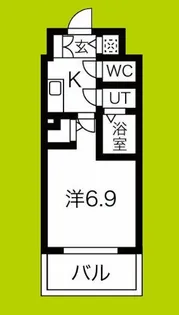 レジュールアッシュ難波MINAMI【7階】の間取り