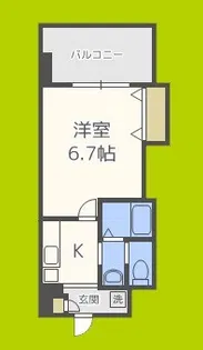 ラグゼドーム前Ⅰ【8階】の間取り
