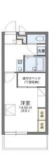 レオパレスフローレセア【1階】の間取り