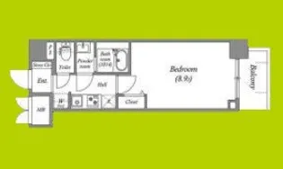 アドバンス大阪ルアナ【4階】の間取り