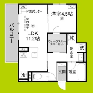 メゾンルル赤川【2階】の間取り