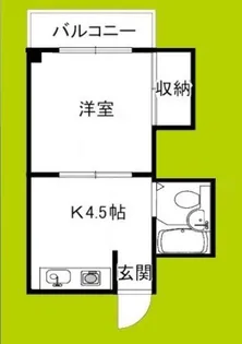 晩成ハイツ関目【3階】の間取り