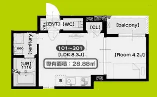 The Residence 大庄西町【1階】の間取り