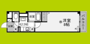 オレンジコート西心斎橋【4階】の間取り