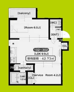 The Residence 大庄西町【3階】の間取り