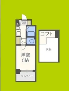エステムコート梅田茶屋町デュアルスペース【4階】の間取り