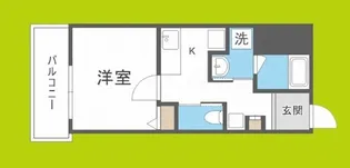エストゥルースプラス大阪福島【8階】の間取り