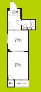 鶴見シャトークワジマ【4階】の間取り