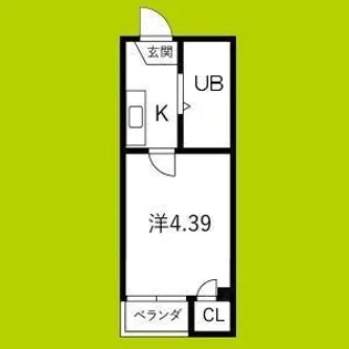 ハセロイヤル南住吉【2階】の間取り