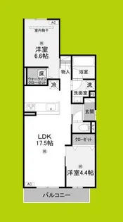 エクレール沢之町【2階】の間取り