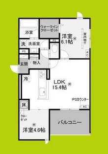 エクレール沢之町【2階】の間取り