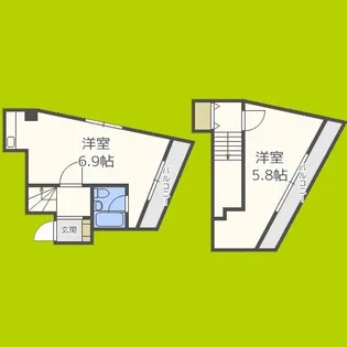 ハイツすずらんパートII【3階】の間取り