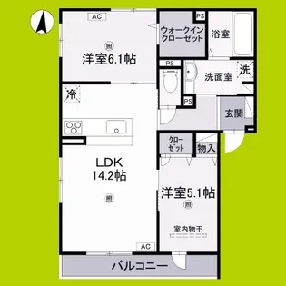 K.レジデンスビューII【2階】の間取り