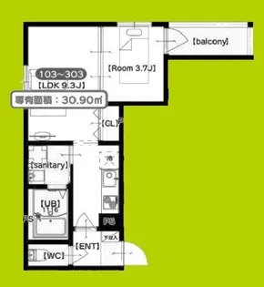F asecia alcon【1階】の間取り
