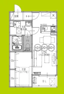 F+style藤井寺道明寺6号館【2階】の間取り