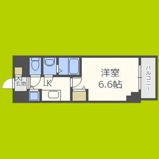 エス・キュート京町堀【9階】の間取り