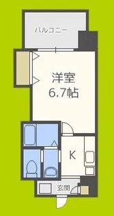 ラグゼドーム前Ⅱ【6階】の間取り