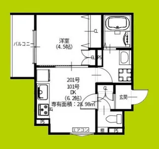 ラモーナ雁屋西町【2階】の間取り