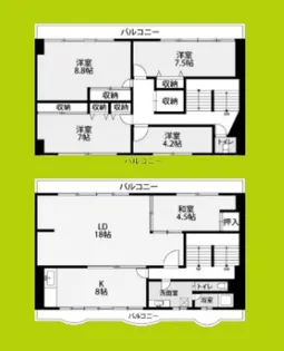 園田ビル 3・4階【3階】の間取り