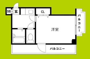 ルミナス難波【6階】の間取り