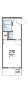 レオパレス佃【2階】の間取り