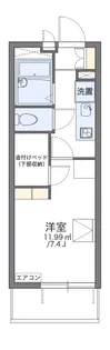 レオパレスアブリール3番館【3階】の間取り