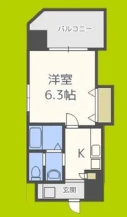 ラグゼドーム前Ⅱ【9階】の間取り