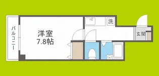 緑橋大発マンション【4階】の間取り