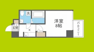 ザ・パーククロス阿波座【8階】の間取り