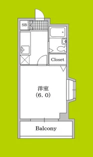 アパルト四天王寺II【5階】の間取り