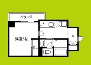 セルン新町【8階】の間取り