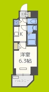 プレサンス江戸堀【7階】の間取り
