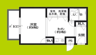 松屋町グランドハイツ【10階】の間取り