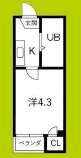 ハセロイヤル南住吉【3階】の間取り