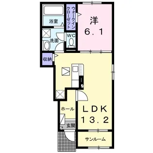 アヴァンザーレ【1階】の間取り
