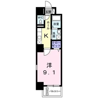 レジデンス 堀江西【8階】の間取り