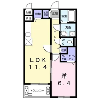 ユニゾン別所 B棟【3階】の間取り