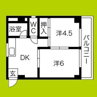 OK平野ハイツ【3階】の間取り