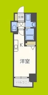 アクアプレイス南堀江【9階】の間取り
