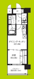 エグゼ難波ザ・ゲート【5階】の間取り