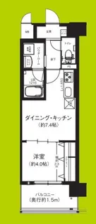 エグゼ難波ザ・ゲート【6階】の間取り