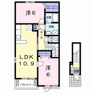 カーサ・エテルナ【2階】の間取り