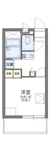 レオパレスクララ九条【1階】の間取り