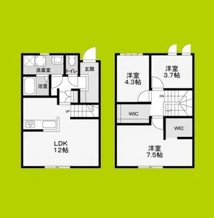 フォレストメゾンのざき【1階】の間取り